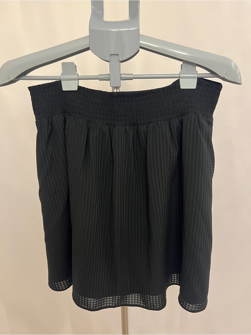 a new day Black Smocked Waist A-Line Skirt